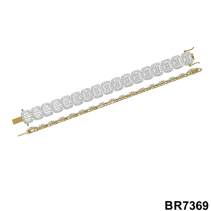 High Quality Yellow 14K Gold Hip Hop Tennis Bracelet Brilliant Cut Natural Diamond Halo Rhodium Plated Symmetrical Design <b>Men</b> - Product Image 2