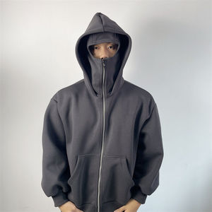 Sweats à capuche avec masque intégral personnalisés Fabricants Vêtements de rue pour hommes Pull à capuche Hip Hop Avec visage Masqué Basics Coton mélangé - Product Image 5