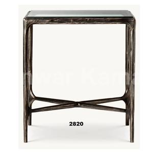 Hammered <b>Black</b> Solid Brass & Top Clear Glass Square Shape Side <b>Table</b> Coffee <b>Table</b> <b>Sofa</b> Side <b>Table</b> Ideal for Living Room & Office - Product Image 1