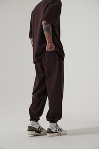 2023 Premium coton o-cou sweat ensemble multicolore brossé survêtement à manches longues cheville revers pantalons de survêtement surdimensionné Gym hiver Logo - Product Image 3