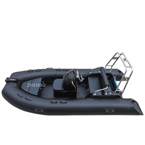 <span class=keywords><strong>Bateau</strong></span> pneumatique semi-rigide Zhenbo All Black en Hypalon RIB 390 avec certificat CE, pour 6 personnes - Product Image 2