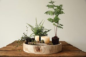 Plateau de service octogonal large en bois de noyer Offre Spéciale plateau en bois sûr pour Table basse pouf décor à la maison et service - Product Image 6