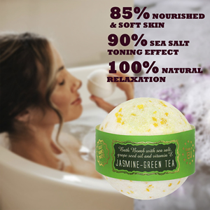 Calm Tea Ritual Bath Fizz, Baño Efervescente de Jazmín y Té Verde para Equilibrar la Piel, Cuidado Suave, Hecho a Mano en Letonia, Marca Privada, Suministro al por Mayor - Product Image 4