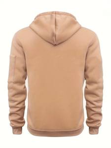 OEM Unisex High Quality Puff Printed Heavyweight Two-Color Cotton <b>Fleece</b> Graphic Hoodies Oversize Hood <b>Quarter</b> <b>Zip</b> up - Product Image 3
