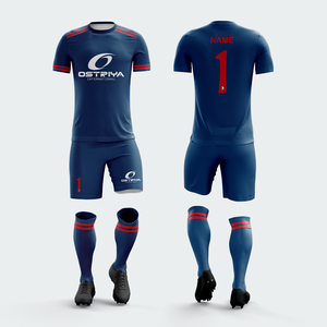 Ensemble Maillot et Short de Football Personnalisé pour Homme, 100% Polyester, Séchage Rapide, Respirant, Tenue d'Équipe, Service OEM, Vente Directe Usine, Prix Bas - Product Image 1