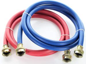 Tuyaux universels <span class=keywords><strong>de</strong></span> lave-<span class=keywords><strong>linge</strong></span> en caoutchouc <span class=keywords><strong>de</strong></span> qualité supérieure 3/4 "X 6FT Lignes <span class=keywords><strong>d</strong></span>'alimentation en eau chaude et froide durables pour machine à laver, sèche-<span class=keywords><strong>linge</strong></span> - Product Image 5