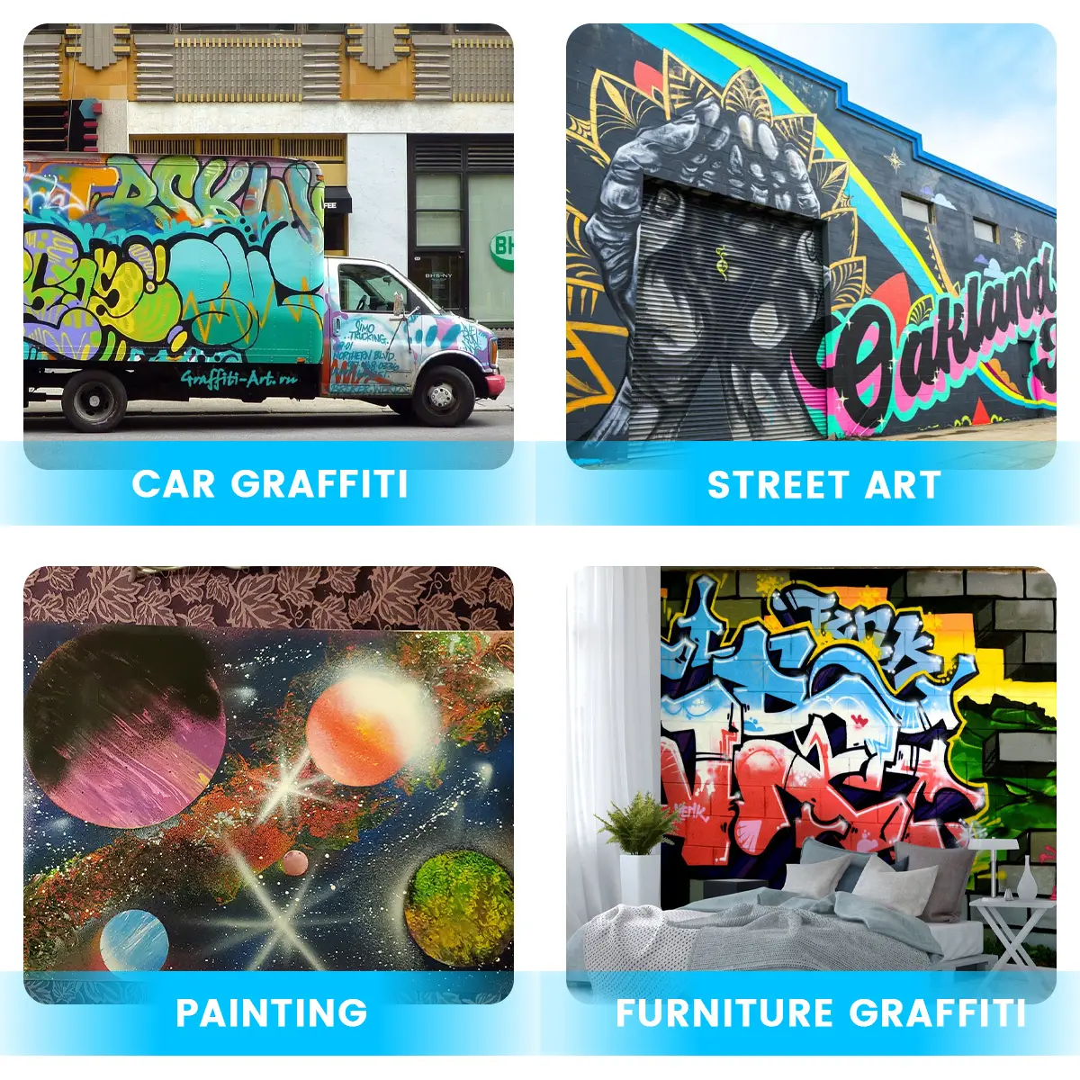 All'ingrosso vernice Spray Spray multicolore acrilico per auto Graffiti vernice Spray per artista