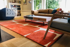 Las alfombras modernas de lana 100% con mechones a mano para dormitorio y sala de estar agregan un toque minimalista estético al piso del hogar - Product Image 3