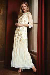 Atractivo elegante cena vestido de graduación señora cuentas de cristal bordado a mano fiesta vestido largo mujeres Sexy vestidos de noche formales - Product Image 3