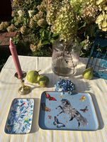 Assiette en métal émaillé imprimée, artisanat de qualité supérieure, prix imbattable, assiette à dîner imprimée à l'émail avec motif floral