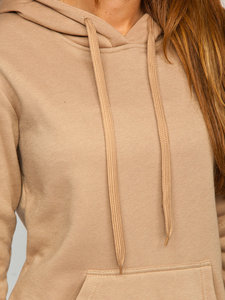 Sudaderas con capucha recortadas de peso pesado de alta calidad para mujer, Sudadera con capucha de gran tamaño con hombros caídos, cómoda, de color sólido, para mujer - Product Image 6