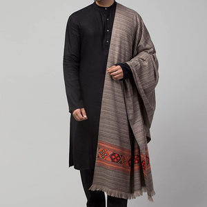 Pakistan Manufacturing Wholesale Cheap Price <b>Men</b> Winter <b>Shawl</b> for Sale With Customized Logo and Design Winter Wool <b>Shawl</b> - Product Image 2