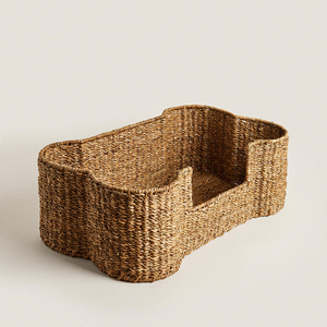 เตียงผักตบชวาสำหรับสัตว์เลี้ยงที่นอนขนสัตว์เป็นมิตรกับสิ่งแวดล้อมเตียงผักตบชวาทนทาน - Product Image 5