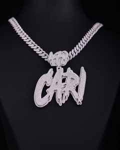 Colgante con Inicial de Diamante Moissanite VVS de Plata de Ley 925 para Hombre, Joyería de Estilo Hip Hop con Letra y Número Personalizados - Product Image 3