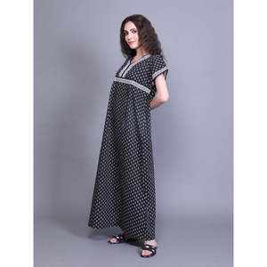 Bata de dormir para mujer 100% algodón estampada con bolsillo lateral, cintura elástica con cordón, suave y transpirable, talla 3XL para invierno - Product Image 3