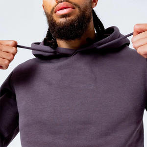 Men's <b>Slim</b> Fit Full Winter Heavyweight 100% Cotton Tracksuit Comfortable Trendy Solid Pattern Hooded Collar Breathable Plus Size - Product Image 4