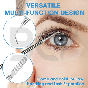 Outils de rehaussement des cils en acier inoxydable, 2 pièces, prix raisonnable, produit populaire, antidérapants, faciles à utiliser - Product Image 3