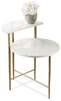 Nouveau Design En Métal Table Avec Dessus En Marbre