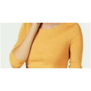 Maglia a Maniche Lunghe in Cotone Pima per Donna Charter Club, Colore Oro, Taglia Large - Product Image 2