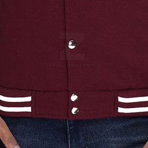 Chaqueta Universitaria Nueva para Hombre, Diseño Personalizado, Cuello Alto, Logotipo Frontal, 100% Algodón, Ecológica, Moderna, Ligera y Transpirable - Product Image 6