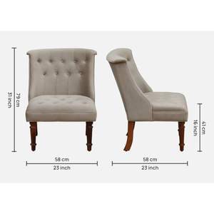 Modern Ludovic <b>Velvet</b> Slipper <b>Chair</b> for Living Room Elegant Comfortable <b>Chair</b> for Home Use - Product Image 2