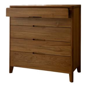 Modern Solid Teak Wood Living <b>Room</b> Cabinet 5 Drawer Storage Chest MidCentury Teak Finish Bedroom Dresser Furniture for Wholesale - Product Image 2