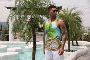 100 Percent Cotton Tank Top For <b>Men</b> 3D Print Sleeveless T Shirt Breathable Fabric Ideal For Gym Training Workout And Casual Wear - Product Image 2