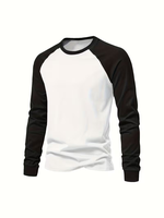 T-shirt décontracté unisexe de haute qualité en coton 200 grammes, col rond, manches longues, respirant, écologique, style formel, séchage rapide