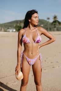 Robe de plage sexy à perles et paillettes personnalisées Décoration en strass Nouveau design Ensemble de bikini prêt à porter pour sortie à la plage Logo à l'avant - Product Image 3