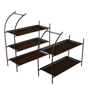 Présentoir exquis de décoration de gâteau de pâtisserie à trois couches pour le banquet de mariage de restaurant d'hôtel - Product Image 6