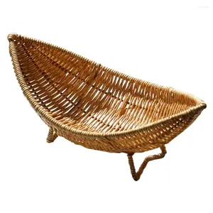 High Quality, beautiful serving tray from woven natural rattan decoration for living room dining table plates