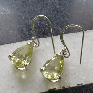 Pendientes de Plata de Ley 925 con Topacio Limón de Corte Ovalado, Estilo Bohemio, Joyería de Moda al por Mayor - Product Image 4