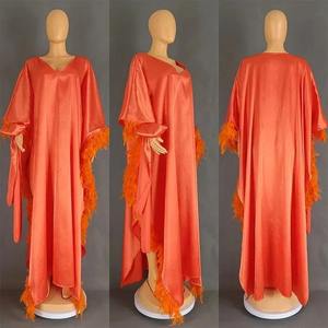 Manga murciélago suave brillante abaya - Product Image 3