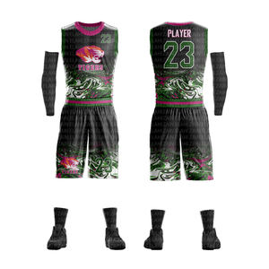 Maillot de basket-ball imprimé par sublimation de qualité OEM Youth Design BSCI Polyester Sportswear Adultes Top Uniformes Ensemble Vente en gros - Product Image 2