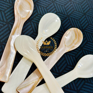 Wholesale price Bulk quantity Handcrafted Mother of Pearl Caviar <b>Spoons</b> Exquisite Natural Crafts for <b>Ice</b> <b>Cream</b> Yogurt Coffee - Product Image 1