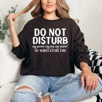 Felpa con Cappuccio da Uomo Ricamata 'Do Not Disturb' in Cotone e Poliestere, Traspirante, ad Asciugatura Rapida, Foderata in Pile, Personalizzabile