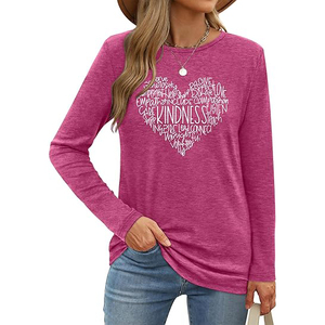 Camisetas de Manga Larga para Mujer, Tejido de Punto Elástico Suave, Moda Moderna, Estilo Casual Vibrante - Product Image 3