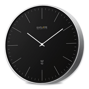 Horloge murale noire et argentée de 25 cm RAC1001, design élégant sans chiffres - Product Image 2