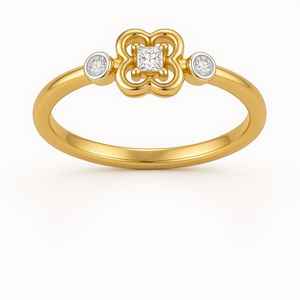 Bague de mariage bohème Simple en or jaune 14 carats 100% diamant naturel pour GIA certifié plaqué rhodium cadeau parfait pour - Product Image 1