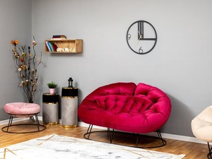 นาฬิกาแขวนโลหะเงียบสีขาวพร้อมตัวเลขนาฬิกาแขวนโลหะขนาดใหญ่ที่ทันสมัย นาฬิกาแขวนสีขาวไม่ซ้ําใครของขวัญวันวาเลนไทน์ - Product Image 5