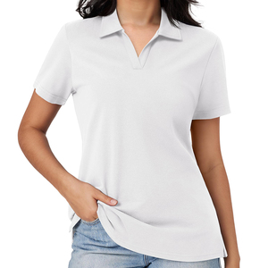 Chemises polo unisexes pour femmes en coton à manches courtes, nouvelle collection été 2025, séchage rapide, décontractées, respirantes, broderie d'entreprise, boutons - Product Image 3