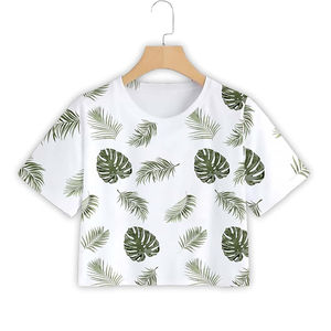 Camiseta Corta de Verano para Mujer, Nueva, de Algodón, Cuello Redondo, Ajustada, Básica, Informal, Top Corto - Product Image 6