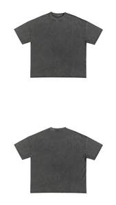 T-shirt à manches courtes en coton épais 230g pour hommes T-shirt à manches courtes en pur coton ample de couleur unie - Product Image 6