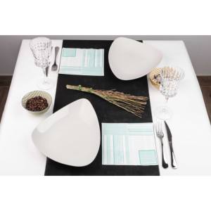 Servilletas con Estampado Campos en Color Aguamarina, 40x40cm, Bambutex Natural, 600 Unidades, B2B - Product Image 2