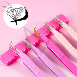 Pince à épiler en acier inoxydable basse quantité minimale de commande pince à cils durable prêt à expédier pince à cils en papier avec logo à prise fine - Product Image 5