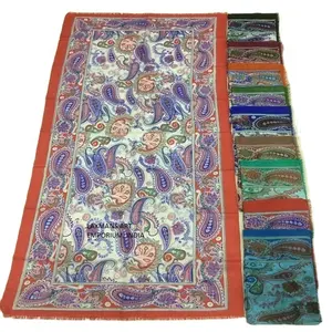 Bufandas estampadas de seda de diseño indio, estolas