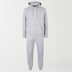 Conjunto Deportivo Unisex con Sudadera con Capucha y Pantalones Deportivos de Felpa de Algodón, Conjunto de 2 Piezas, Liso, Personalizable con Logotipo, Ropa Deportiva Informal Cálida de Invierno - Product Image 3