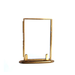 Gold Plated Metal & <b>Glass</b> Photo <b>Picture</b> <b>Frames</b> Portrait Wedding Party Home - Product Image 4