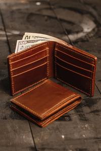 Billeteras de bolsillo frontal minimalistas de cuero genuino delgadas con bloqueo personalizado para hombres con clip para dinero regalo fino monedero Vintage - Product Image 3