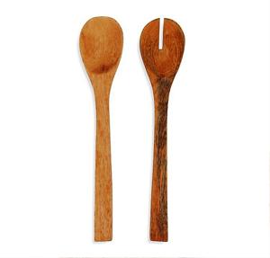 Set d'ustensiles de cuisine en bois 6 PCS Serveurs à salade en bois de manguier Lot de 2 Serveurs à salade en bois Lot de 2 KETCHENWAR UNIQUE FAIT À LA MAIN - Product Image 2